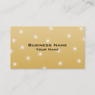 White en Gold Color Star-patroon Visitekaartje
