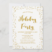 White en Gold confetti Moderne feestdag Kaart (Voorkant)