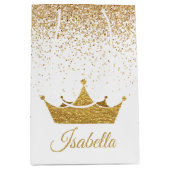 White en Gold Crown Gift Bag Medium Cadeauzakje (Voorkant)