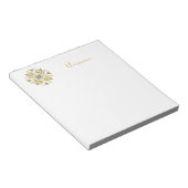 White en Gold Faux Diamond Notitieblok (Schuin)