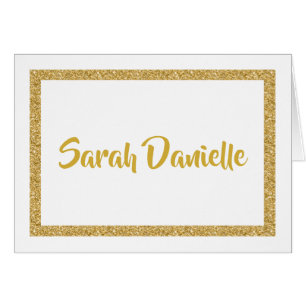 White en Gold Glitter Hartelijk dank