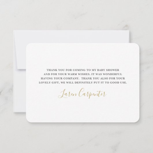 White en Gold Greenery, bedankt voor je kaart (Achterkant)