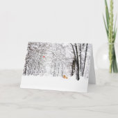 White en Gold Kerstmis Feestdagen Kaart (Voorkant)