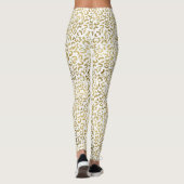 White en Gold Leopard Print Leggings (Achterkant)