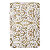 White en Gold Luxury Bath Mat (Voorkant Verticaal)