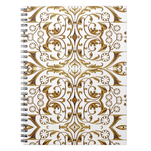 White en Gold Luxury Notitieboek (Voorkant)