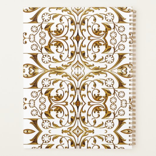 White en Gold Luxury Planner (Achterkant)