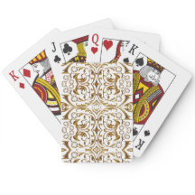 White en Gold Luxury-speelkaarten