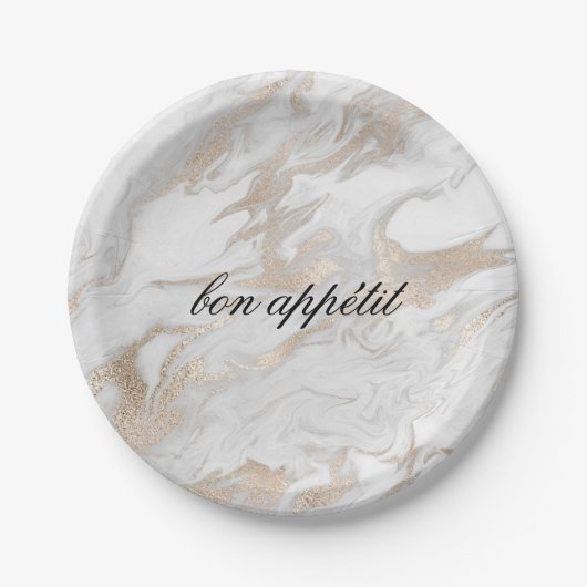 White en Gold Marble Paper Bord (Voorkant)
