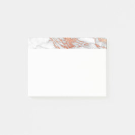 White en Gold Marble Post-it Notes