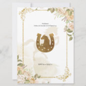 White en Gold Mexican Twin Girl Baptisme Kaart (Achterkant)