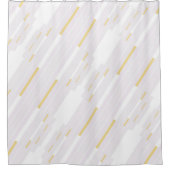 White en Gold Native Line Art Douchegordijn (Voorkant)