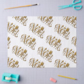 White en Gold Noel Kerstmis Tissuepapier (Craft)