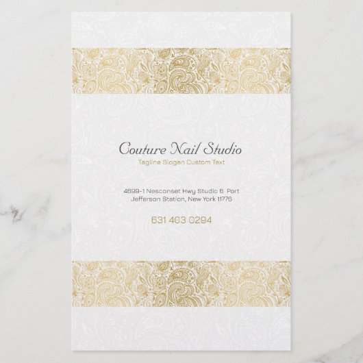 White en Gold Paisley Flyer (Voorkant)