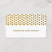 White en Gold Polka Dot, Diaper Raffle Ticket Informatiekaartje (Achterkant)