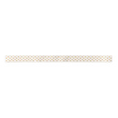 White en Gold Polka Dots Satin Ribbon Satijnen Lint (Voorkant)