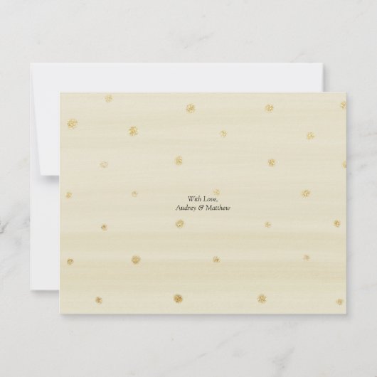 White en Gold Pumpkin - Hartelijk dank Kaart (Achterkant)