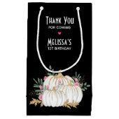 White en Gold Pumpkins Waterverf Hartelijk dank Klein Cadeauzakje (Voorkant)