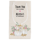White en Gold Pumpkins Waterverf Hartelijk dank Klein Cadeauzakje (Voorkant)
