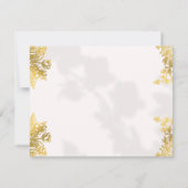 White en Gold Simple Elegant bruiloft-uitnodiging RSVP Kaartje (Achterkant)