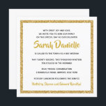 White en Gold Square Bat Mitzvah Invitation Kaart<br><div class="desc">Deze trendy uitnodiging Bat Mitzvah kenmerkt mousserende faux glitter gelaagd tegen een stevige kleurenachtergrond. Gebruik het formulier sjabloon om je eigen gegevens toe te voegen. De functie "Aanpassen" kan worden gebruikt om de lettertypestijl,  -kleur en -indeling te wijzigen.</div>