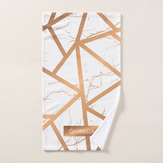 White en Golden Marble Bad Handdoek (Handdoek)