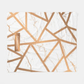 White en Golden Marble Fleece Deken (Voorkant (Horizontaal))