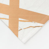 White en Golden Marble Fleece Deken (Hoek)