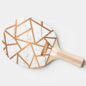 White en Golden Marble Tafeltennisbatje (Zijkant)