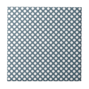White en Gray Polka Dot Tegeltje