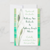 White en Green Calla Lily Wedding Kaart (Voorkant)