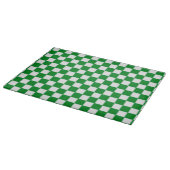 White en Green Checkered Snijplank (Hoek)