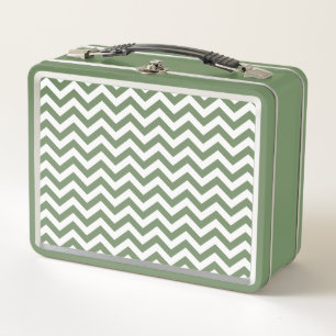 White en Green Chevron Pattern