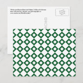 White en Green Diamond Pattern Briefkaart (Voorkant / Achterkant)