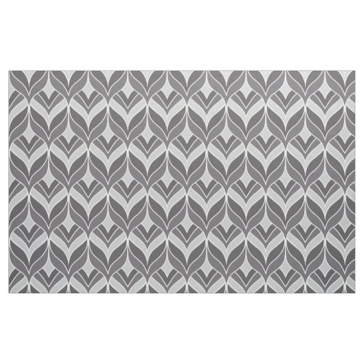 White en Grey Art Deco Patroon Stof (Fat Quarter)