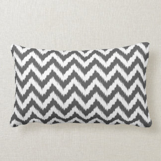 White en Grey Chevron Ikat Pattern Kussen