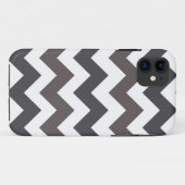 White en Grey Chevron Zigzap Pattern Case-Mate iPhone Case (Achterkant (horizontaal))