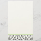 White en Grey Damask Pattern Stationery Briefpapier (Voorkant)