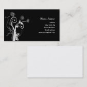 White en Grey Mum Silhouette Visitekaartje (Voorkant / Achterkant)