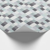 White en Grey Pixelated Pattern Cadeaupapier (Hoek)