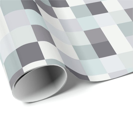 White en Grey Pixelated Pattern Cadeaupapier (Rol Hoek)