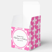White en Hot Pink Fleur de Lis Bedankt Bedankdoosjes (Geopend)