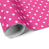 White en Hot Pink Pot Pattern Cadeaupapier (Rol Hoek)