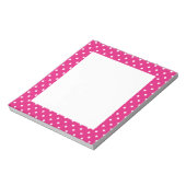 White en Hot Pink Pot Pattern Notitieblok (Linkerzijde)