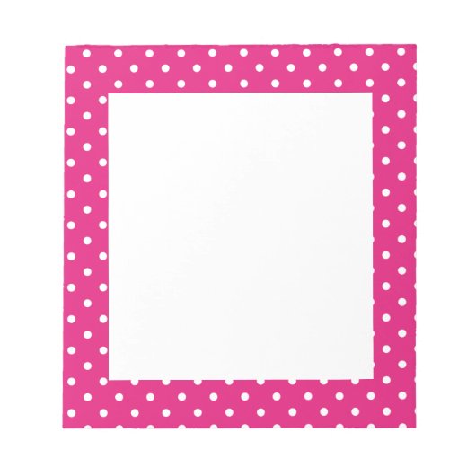 White en Hot Pink Pot Pattern Notitieblok (Voorkant)