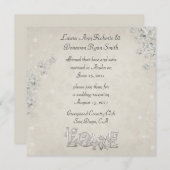 White en Ivory Floral Love Post Wedding Kaart (Voorkant / Achterkant)