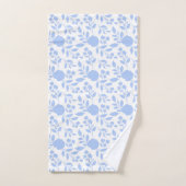 White en Light Blue Floral Bad Handdoek (Handdoek)