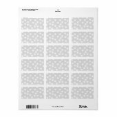 White en Light Grey Paw Print Pattern. Etiket (Full Sheet)
