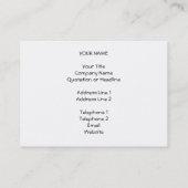 White en Light Grey Paw Print Pattern. Visitekaartje (Achterkant)