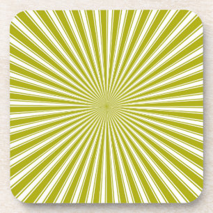 White en Limoen Funky Striped Abstract Art Onderze Onderzetter